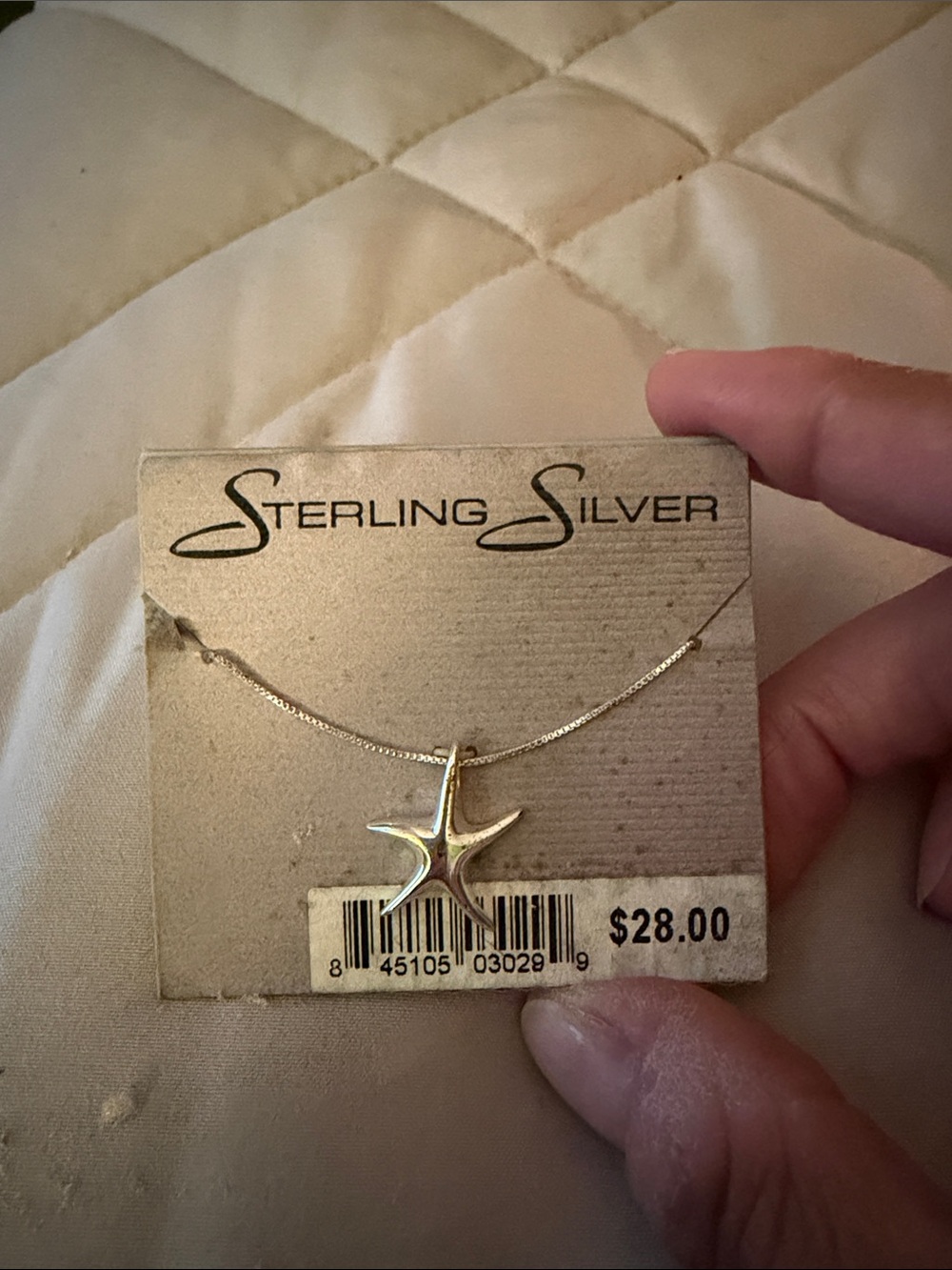 Starfish Pendant Sterling Silver Necklace